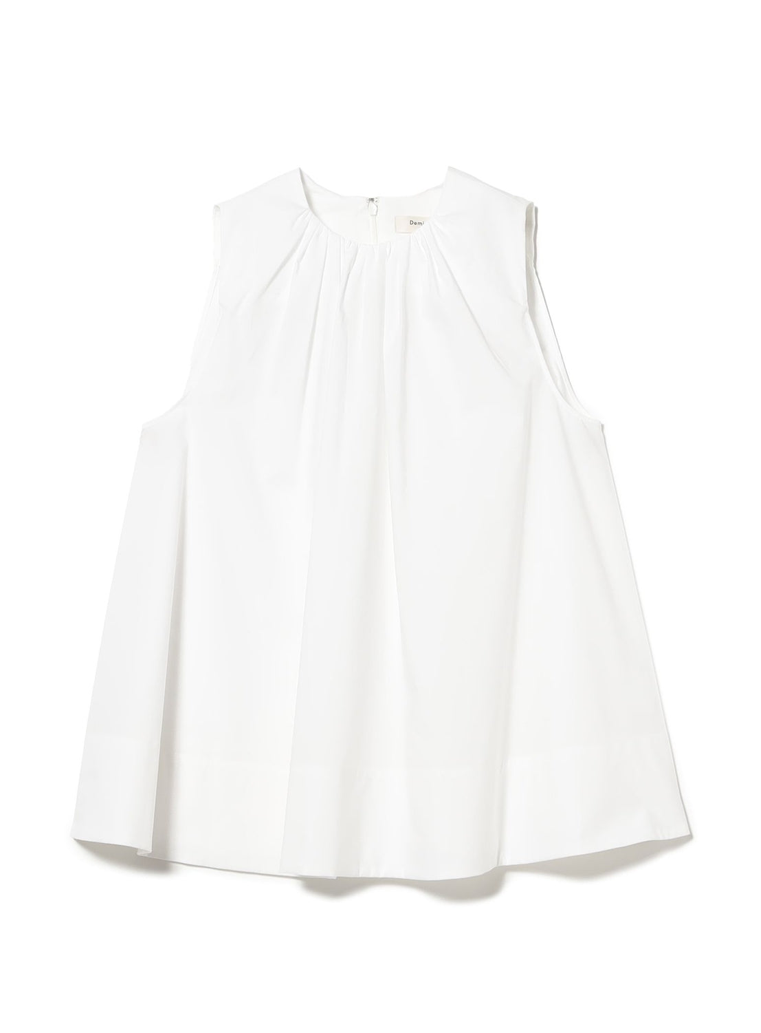 Wide Hem Gathered Sleeveless Blouse