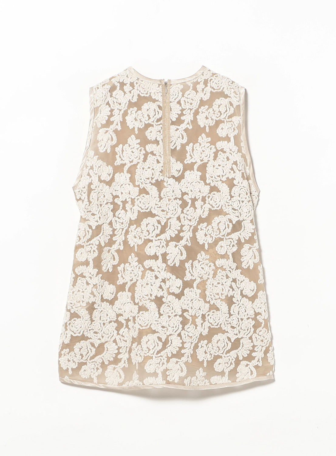 Chenille Yarn Embroidered Sleeveless Blouse