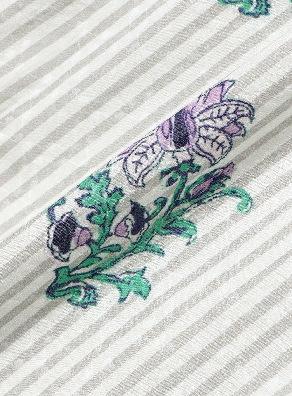 ne Quittez pas / Cotton Jacquard Lily Print Shirred Dress
