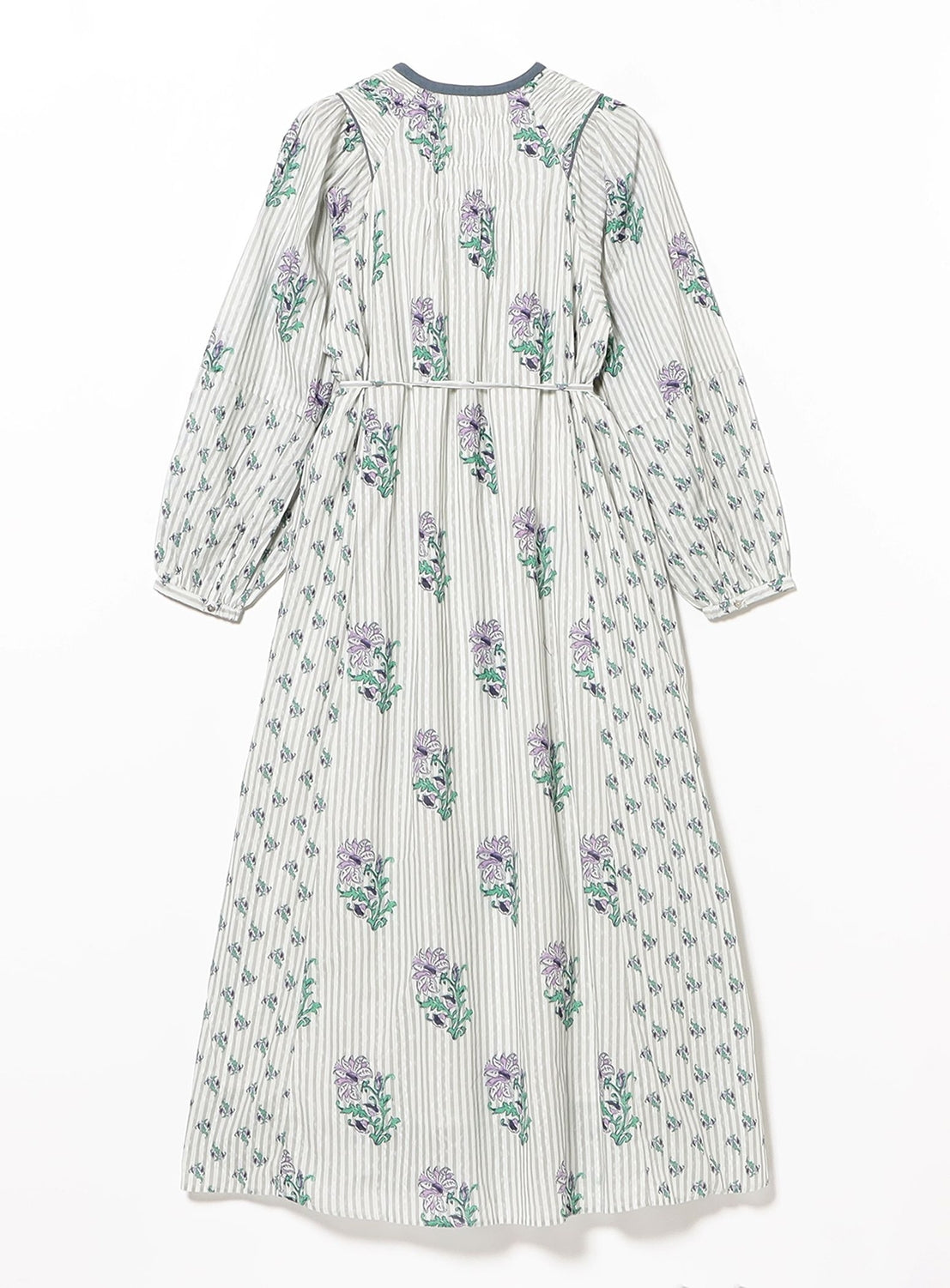 ne Quittez pas / Cotton Jacquard Lily Print Shirred Dress