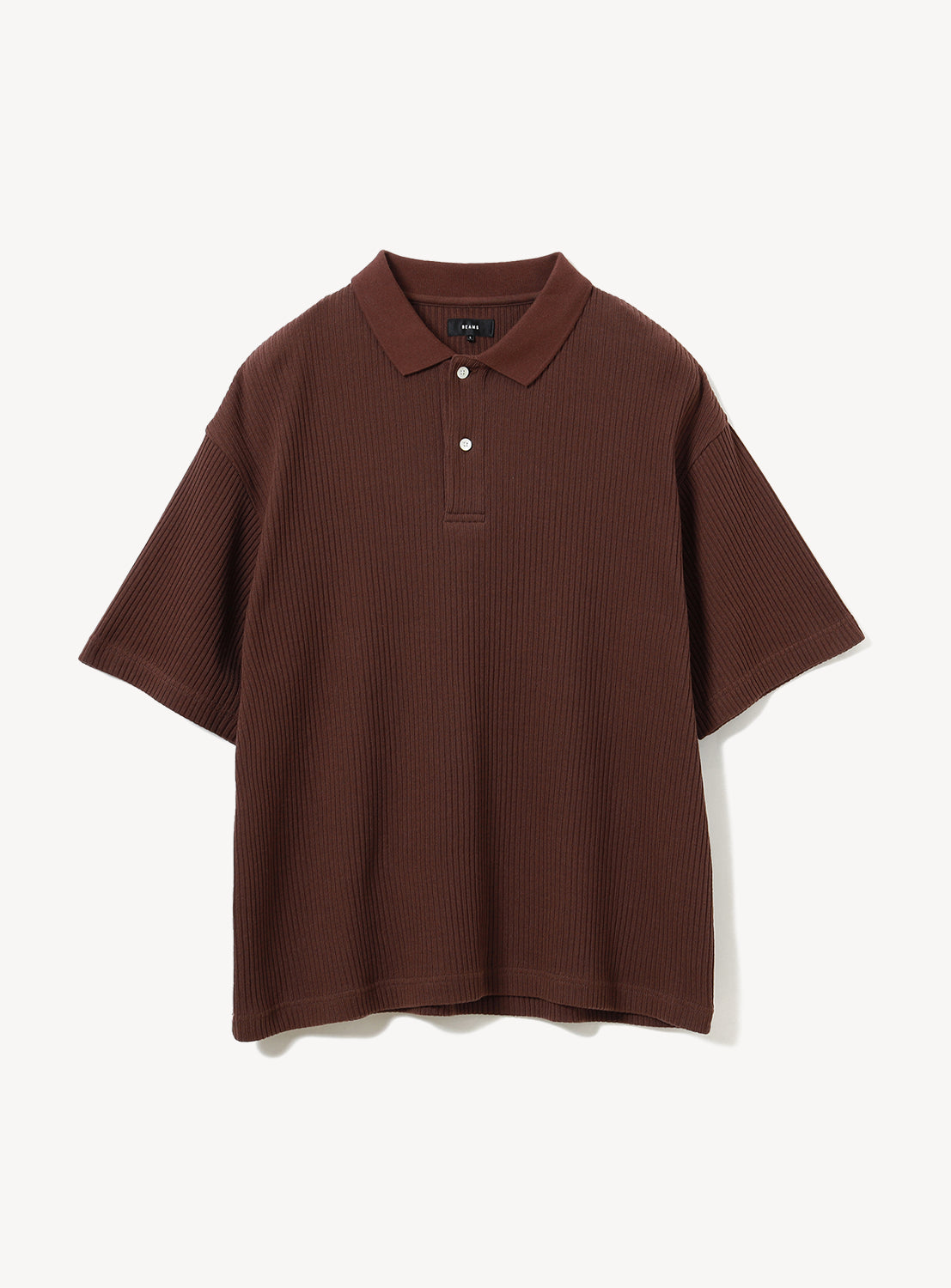 เสื้อโปโลแขนสั้นผ้าริบทรงครอป