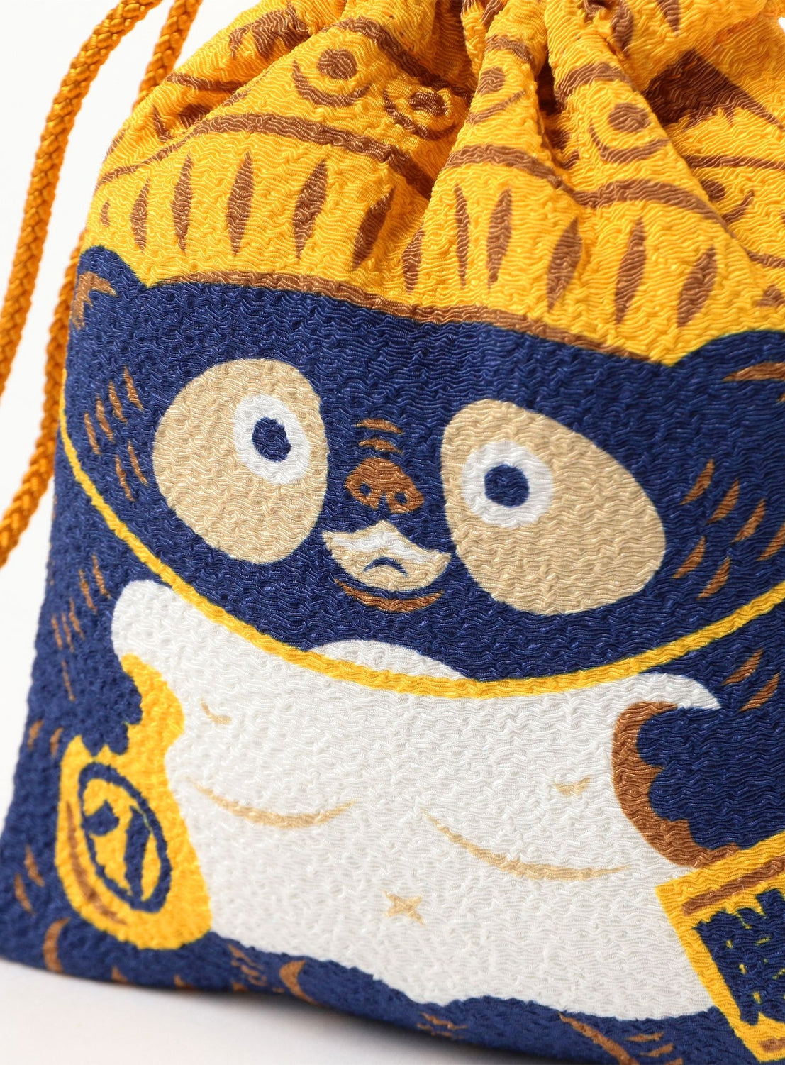【Exclusive】Tatetsunagi / Chirimen Crepe Drawstring Pouch