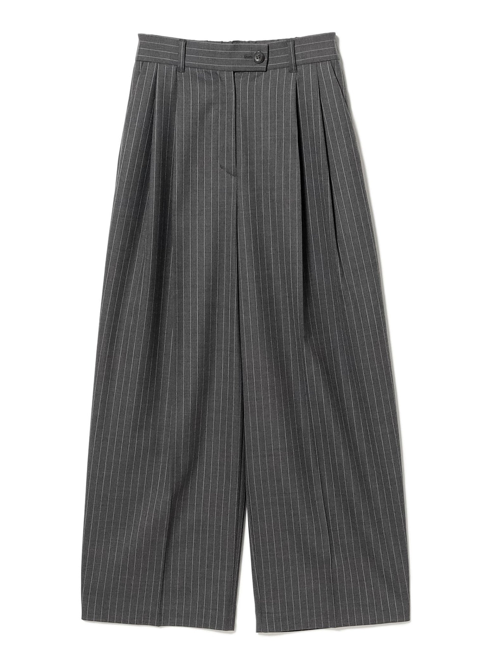 Taeko Higashihara บรรณาธิการ × Demi-Luxe BEAMS / กางเกงทรงบาร์เรลผ้าขนสัตว์วูลที่ซักได้