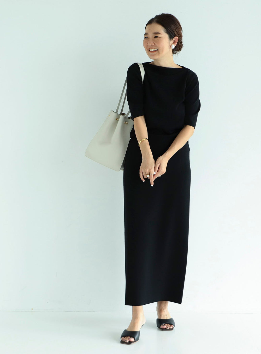 Simple Boat Neck Knit .M