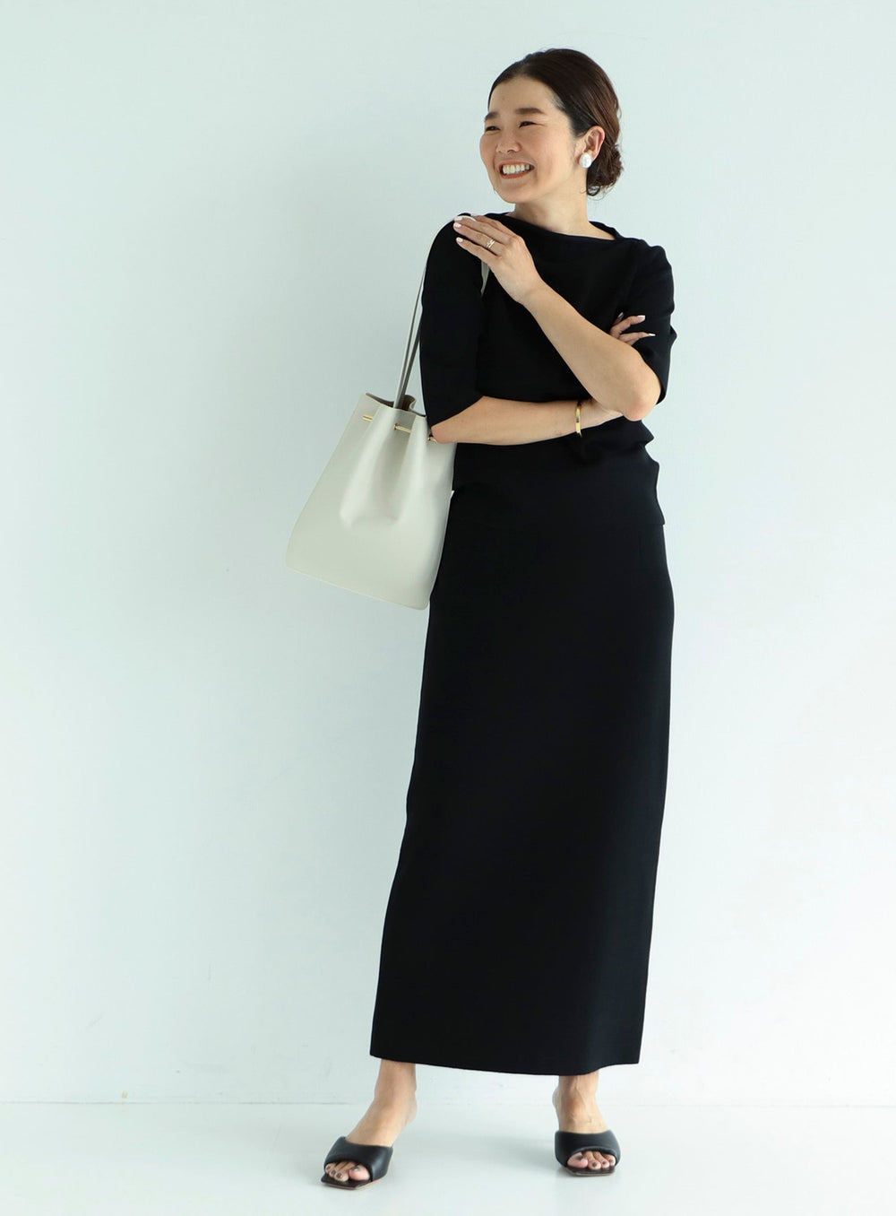 Simple Boat Neck Knit .M
