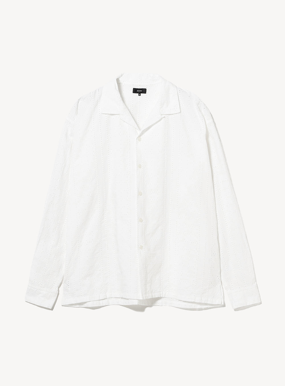 Lace Open Collar Shirt