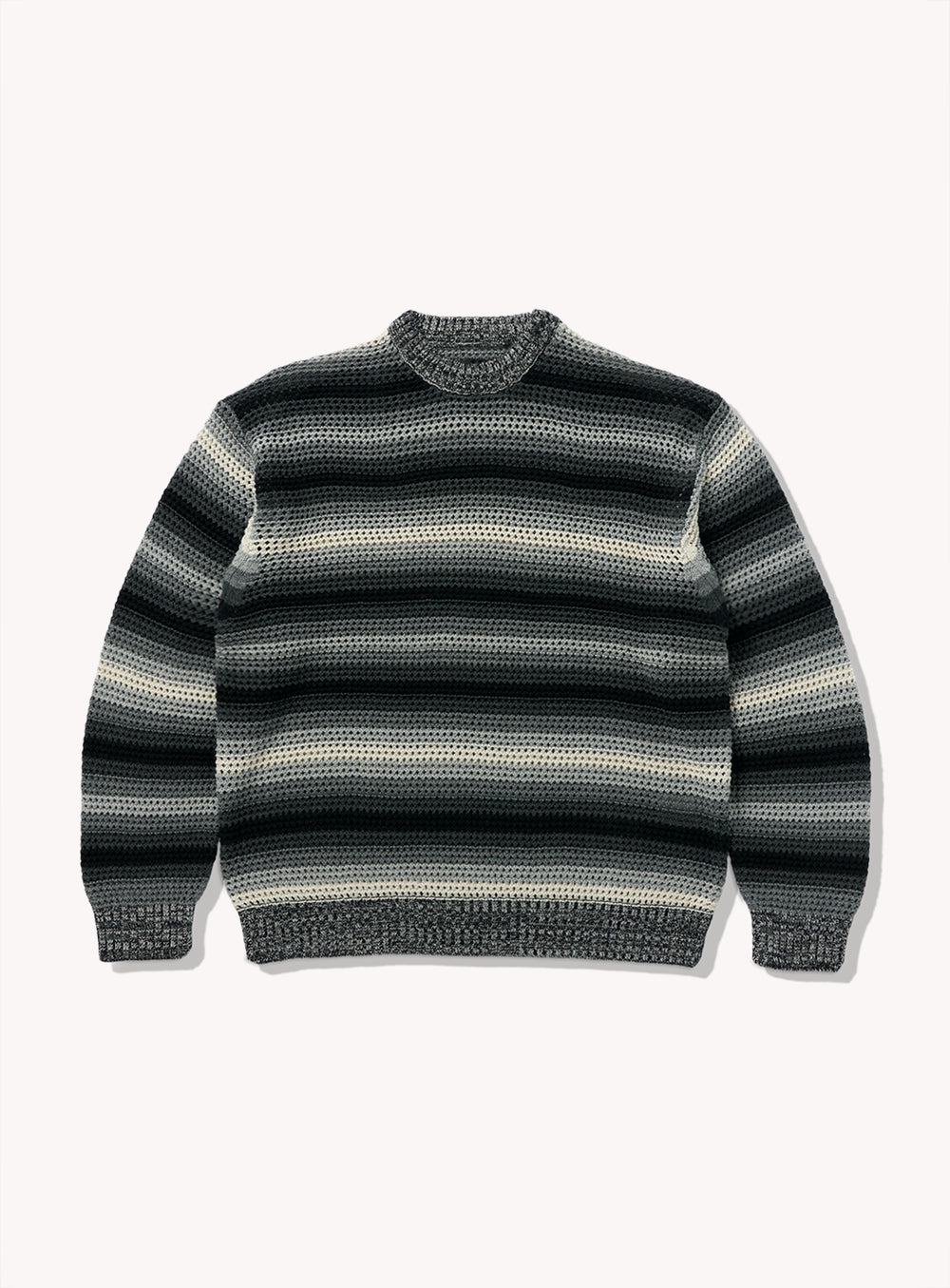 Mesh Border Crew Neck
