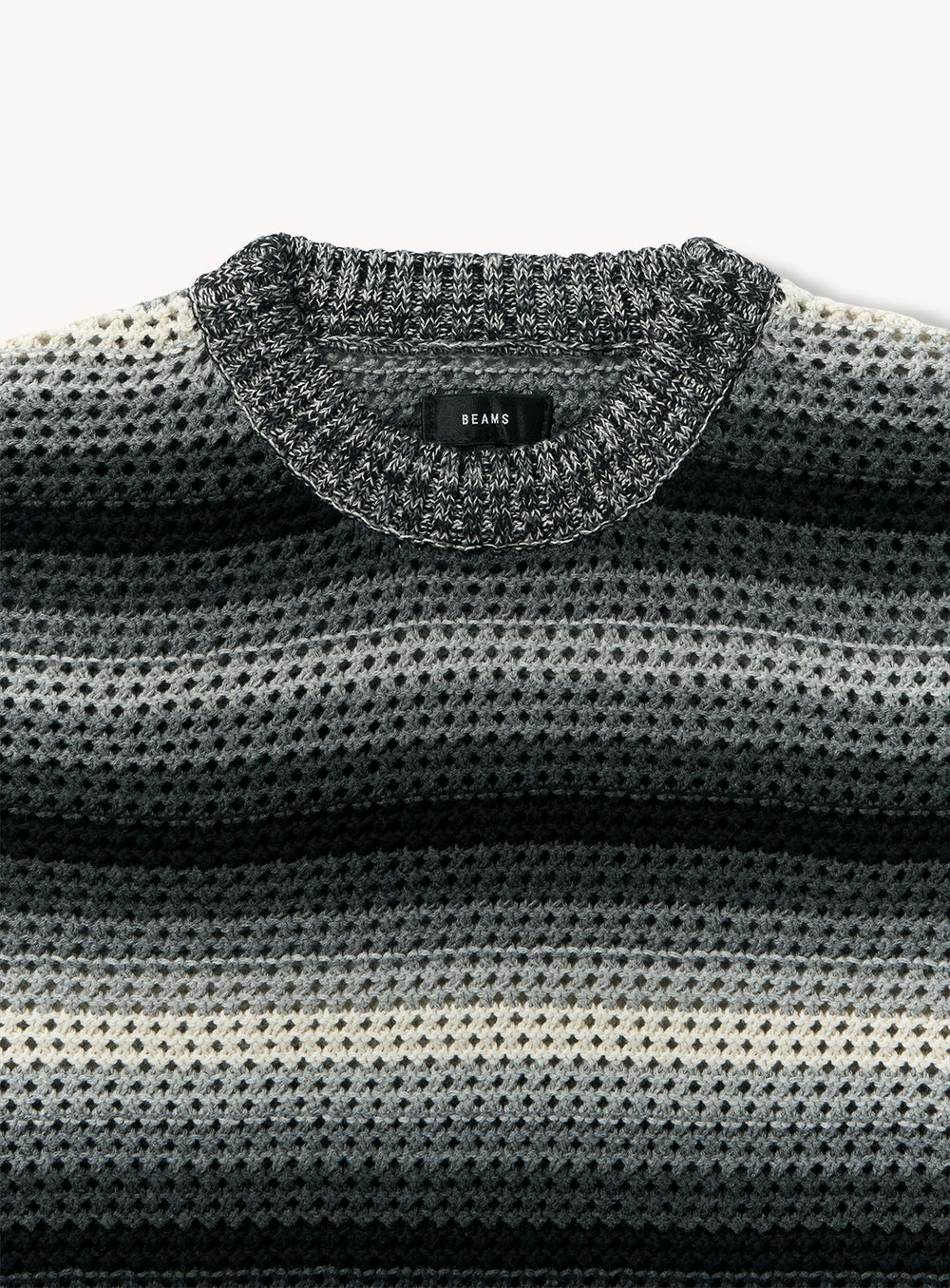 Mesh Border Crew Neck