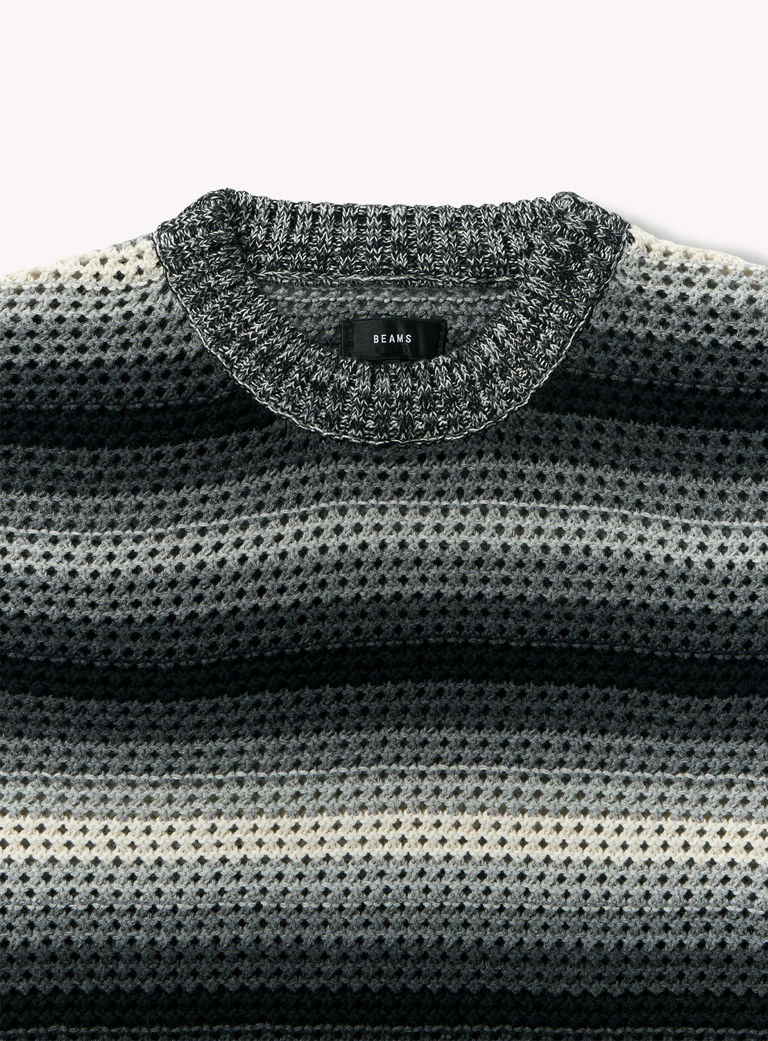 Mesh Border Crew Neck