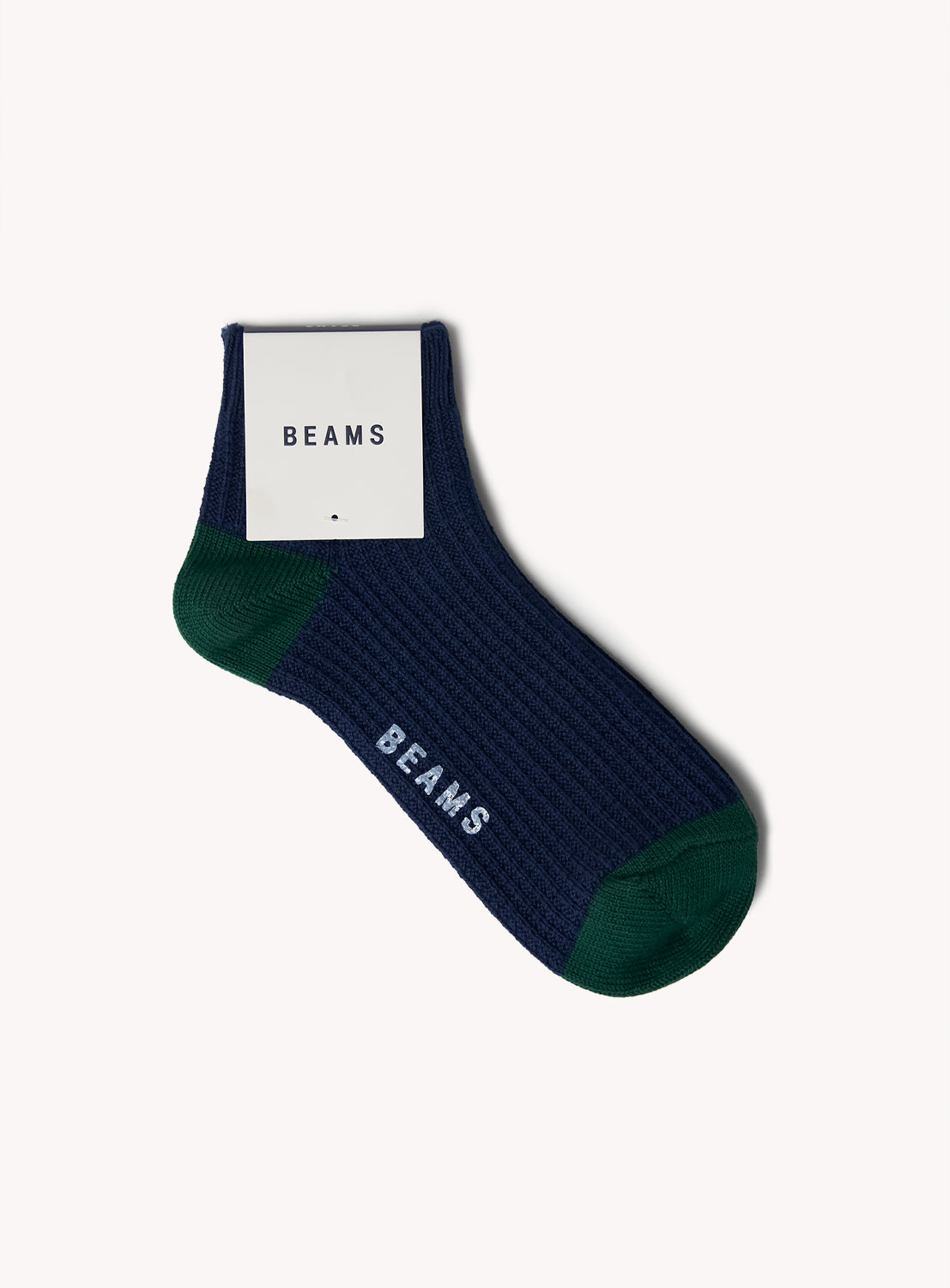Two-Tone Waffle Crew Socks
