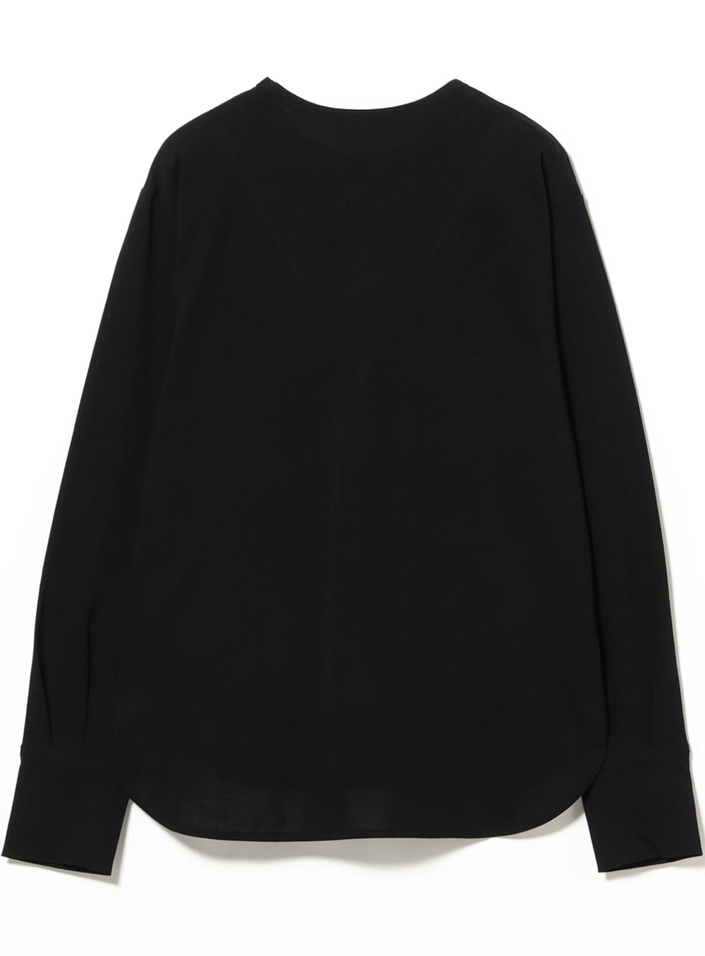 Cotton Cupro Curved Hem Long Sleeve T-Shirt