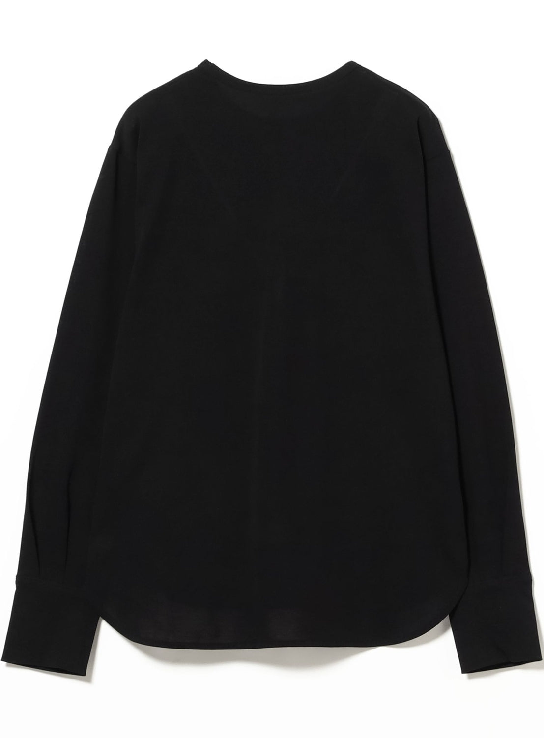 Cotton Cupro Curved Hem Long Sleeve T-Shirt
