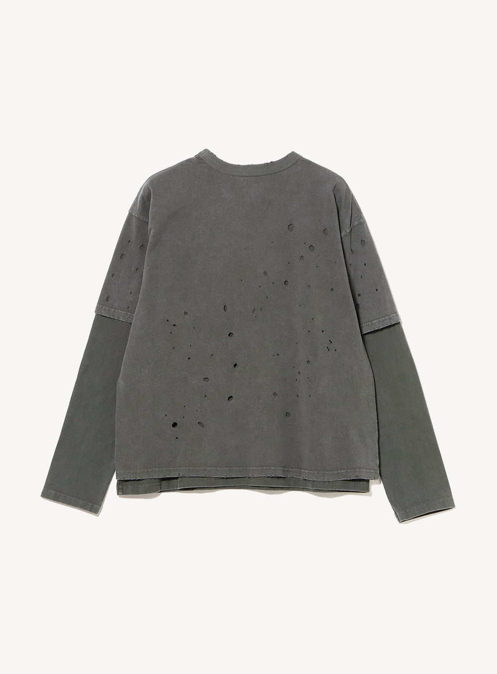Layered Damage Long Sleeve T-Shirt