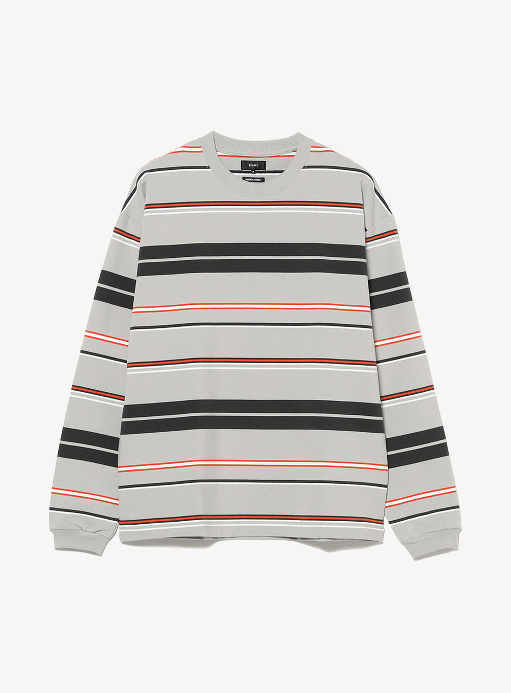 Multi-Stripe Crew Neck Wide Fit Sweatshirt