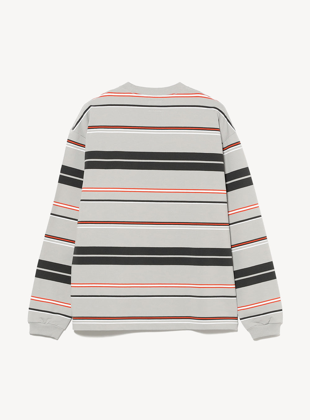 Multi-Stripe Crew Neck Wide Fit Sweatshirt