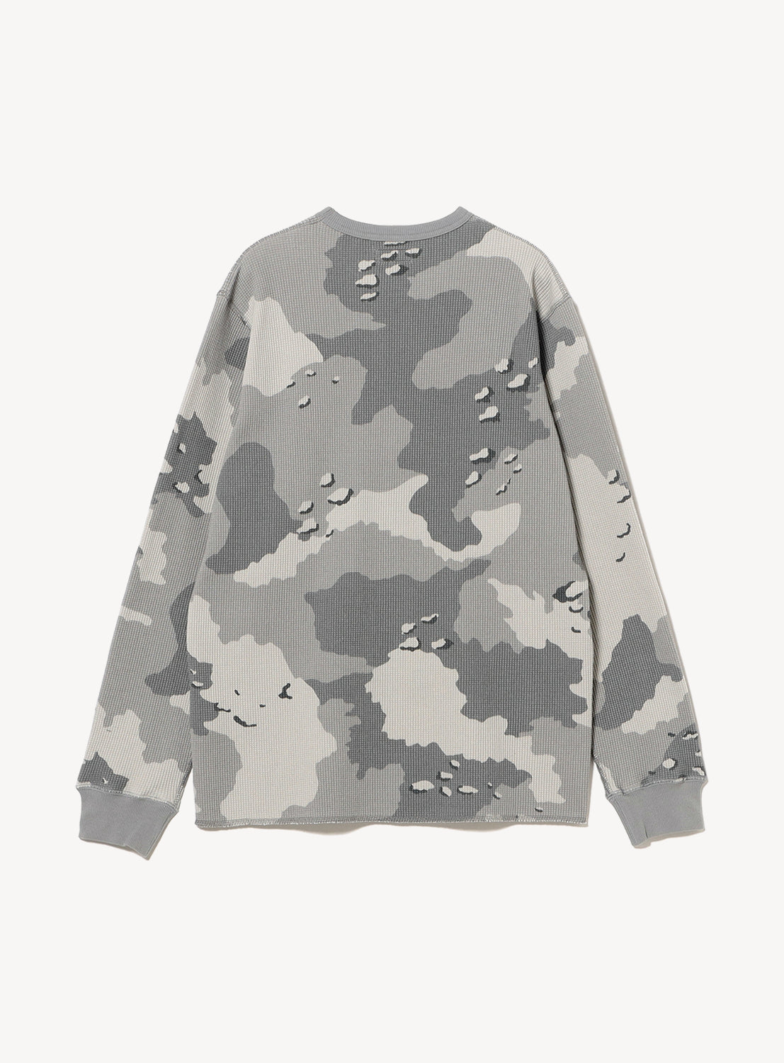 Camo Print Thermal Crew Neck