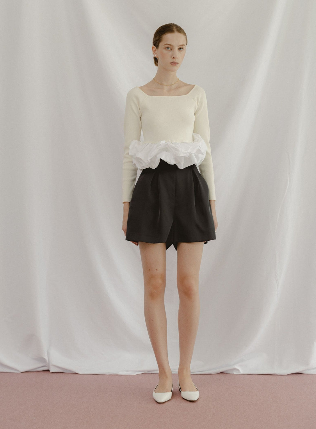 BEAMS SALON / เสื้อถักพัฟฟี่ 2WAY