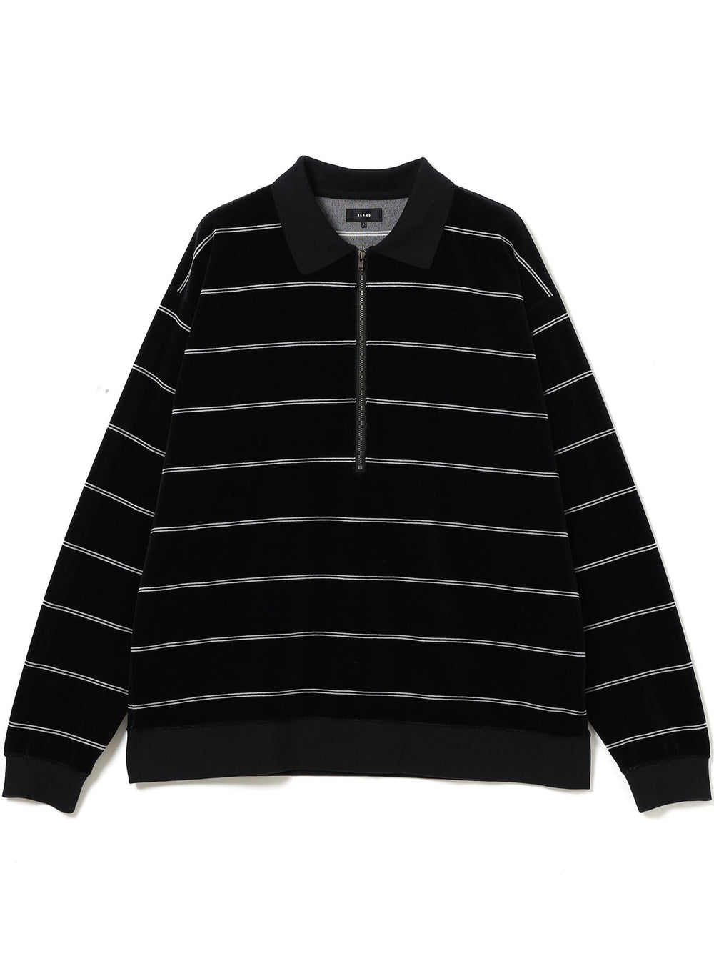 Velour Striped Polo Shirt
