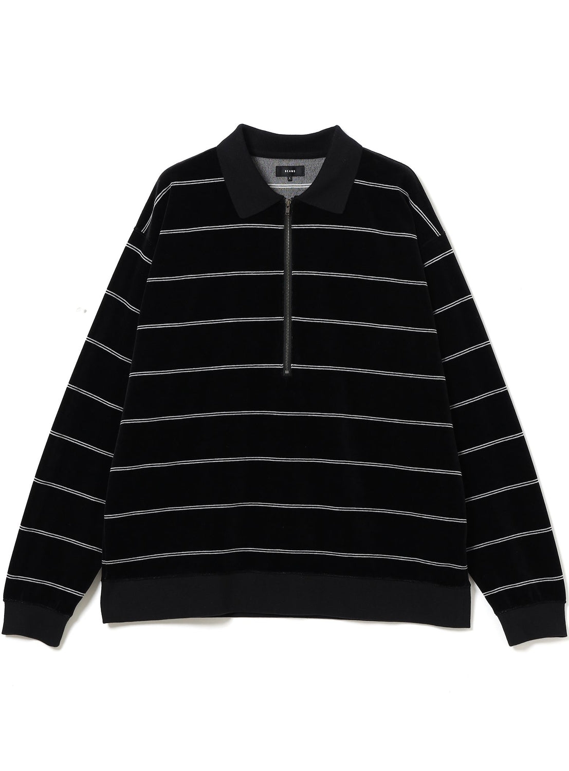 Velour Striped Polo Shirt