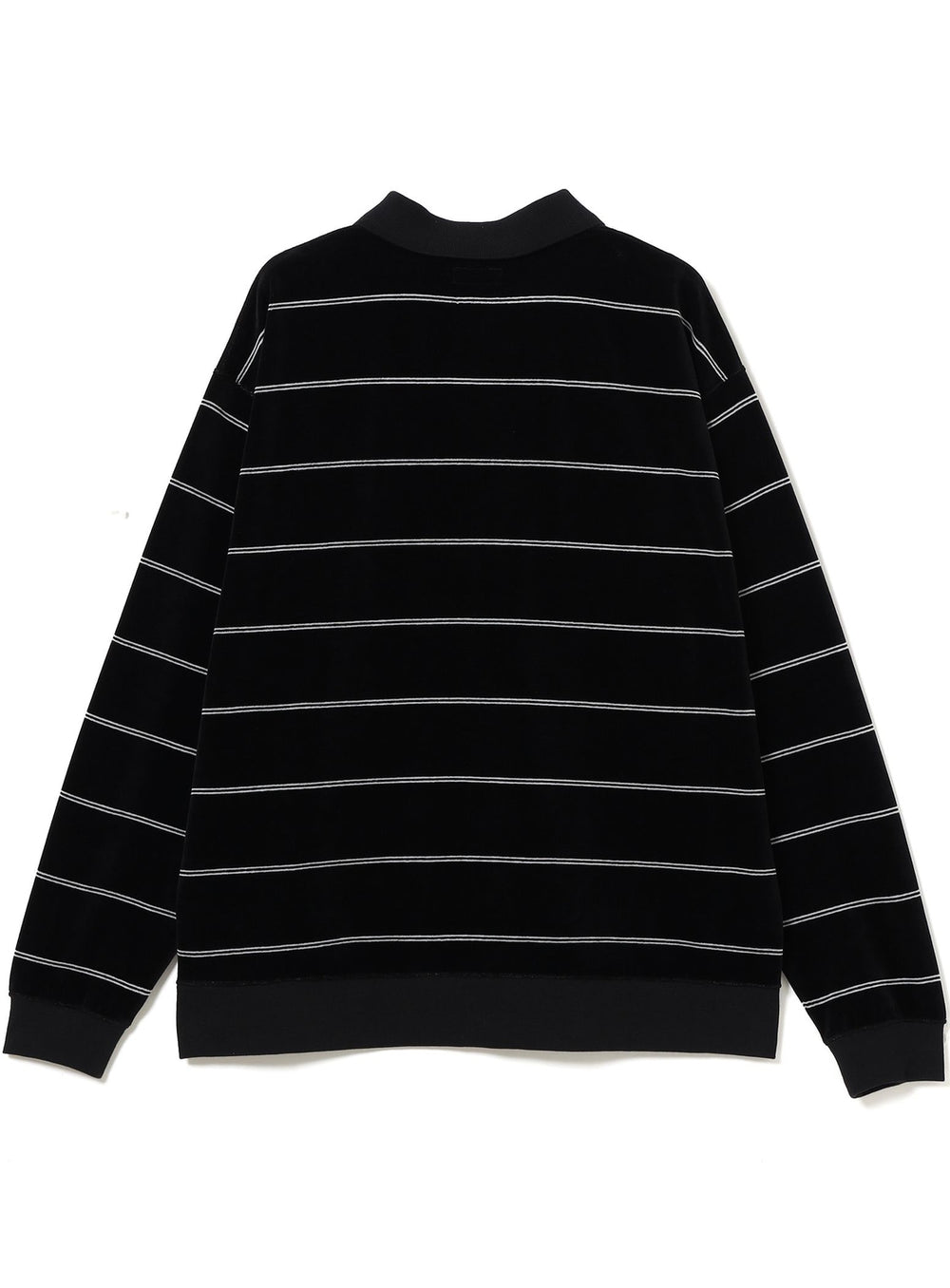 Velour Striped Polo Shirt