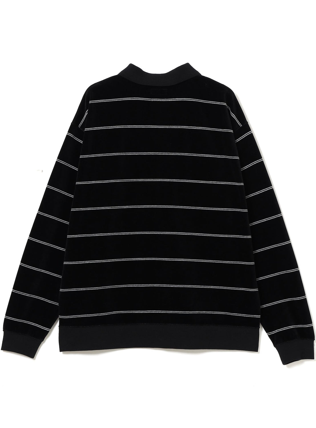 Velour Striped Polo Shirt