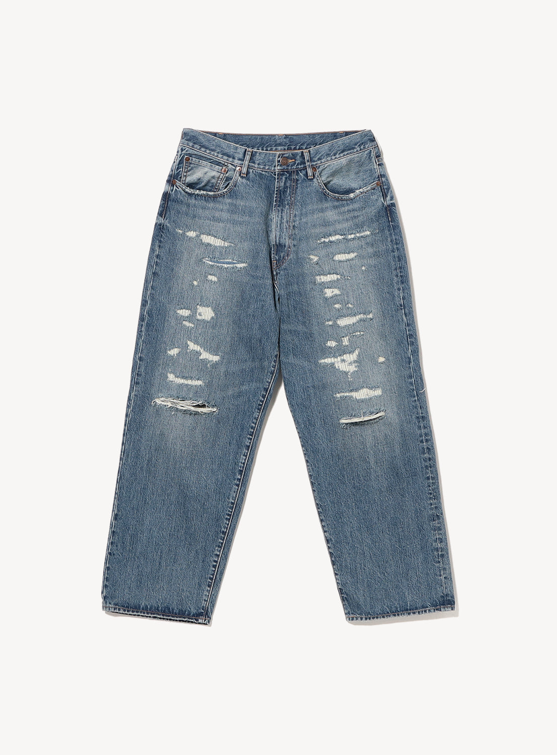 5 Pockets Damage Denim Pants