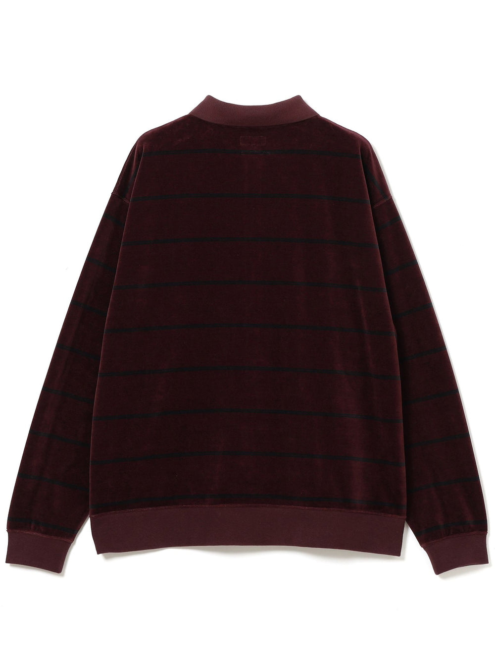 Velour Striped Polo Shirt