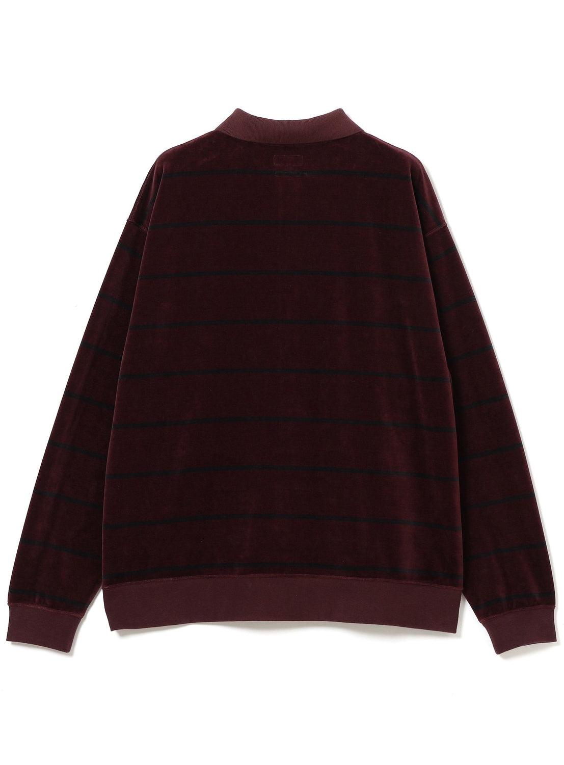 Velour Striped Polo Shirt