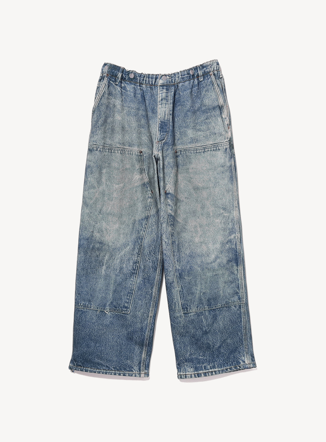 Mock Print Double Knee Sweat Pants