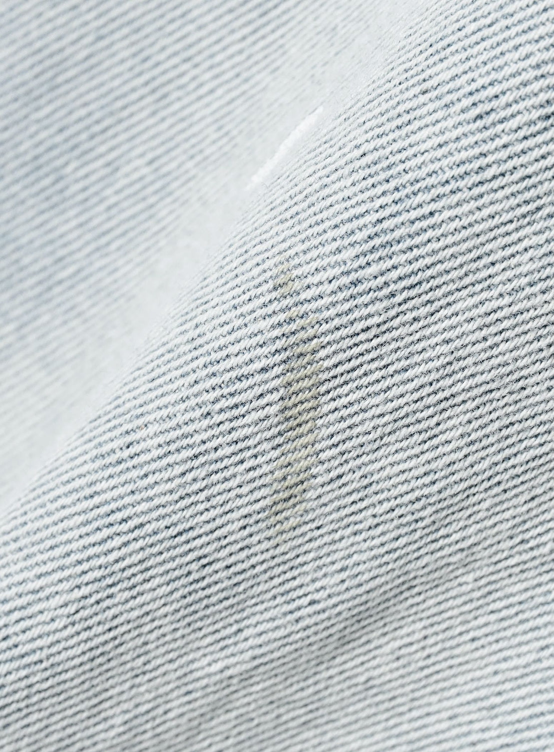 Wide Paint Denim Three Quarters Pants