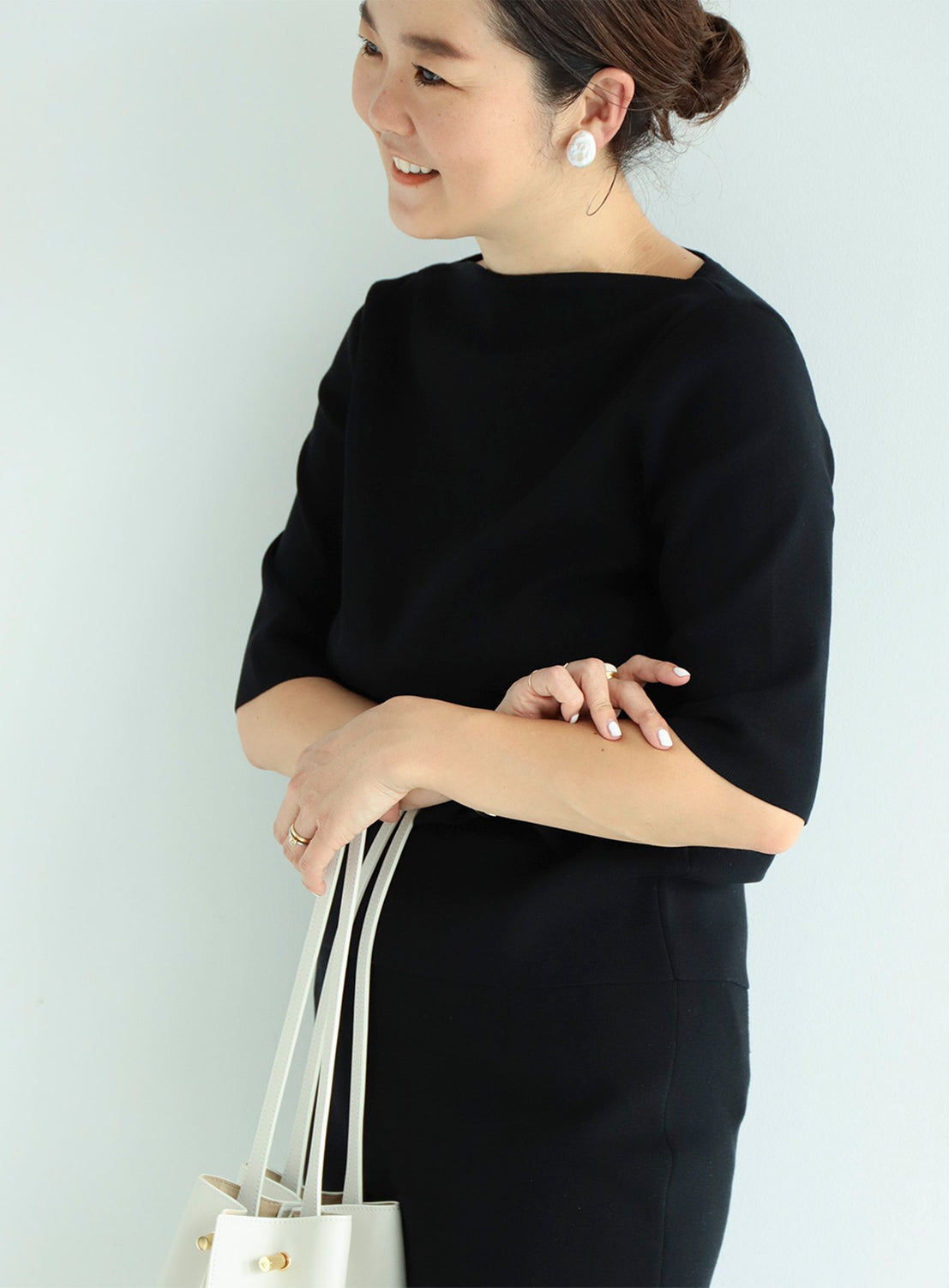 Simple Boat Neck Knit .M