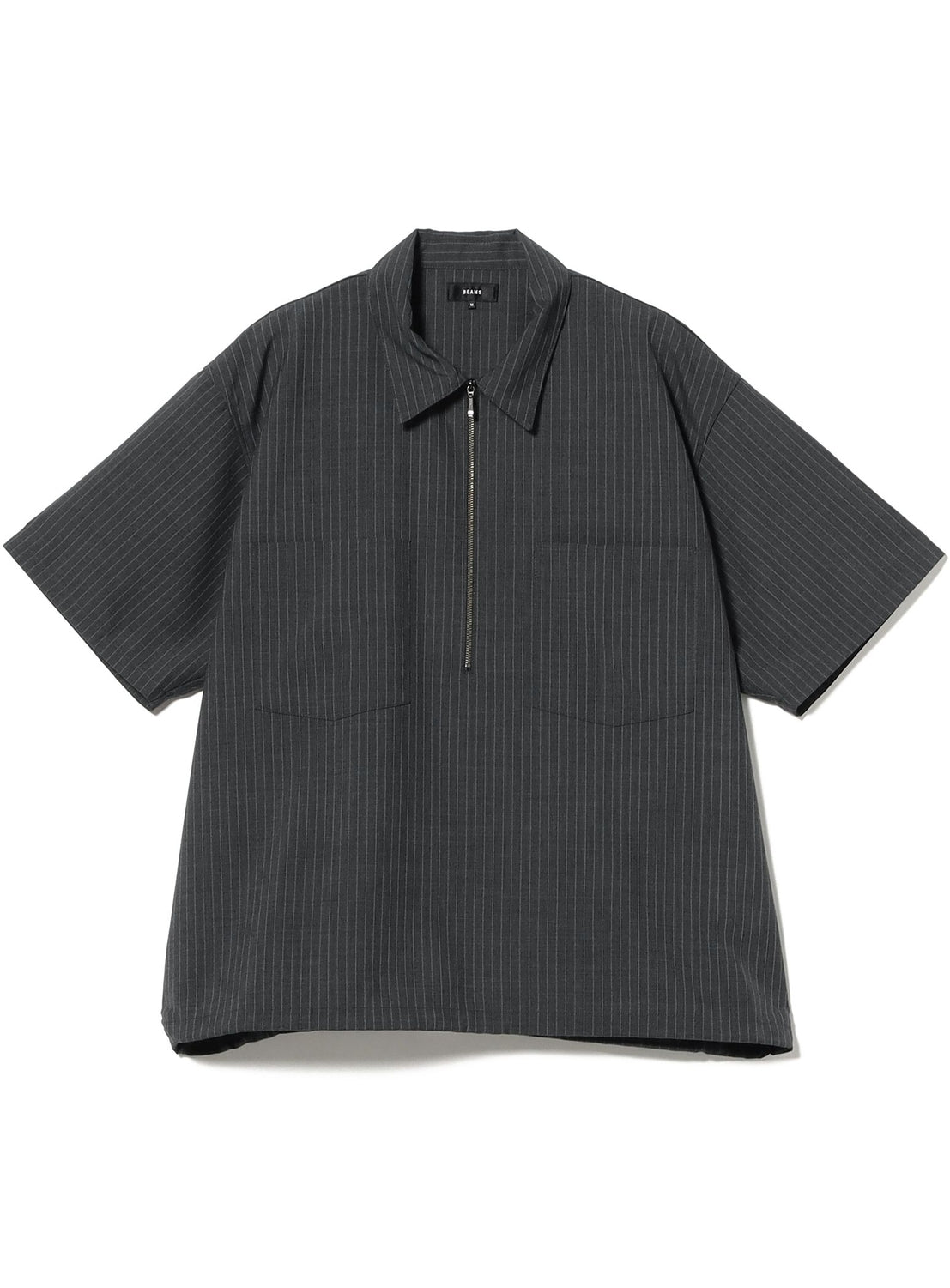 TW เสื้อเชิ้ตฮาล์ฟซิป ทรงหลวม