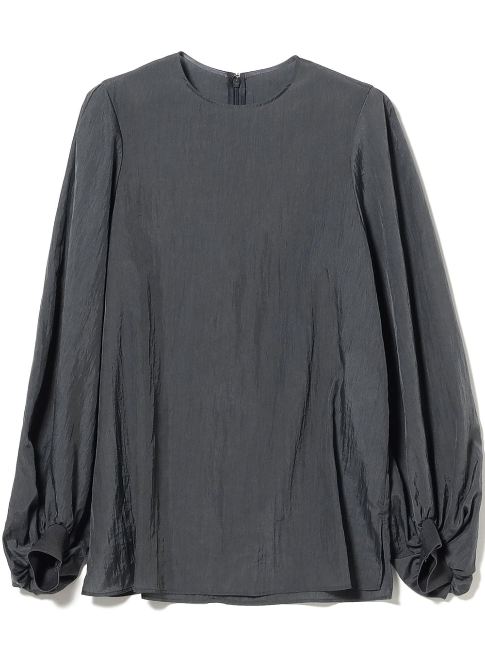 AK+1 / Crew Neck Ribbed Blouse