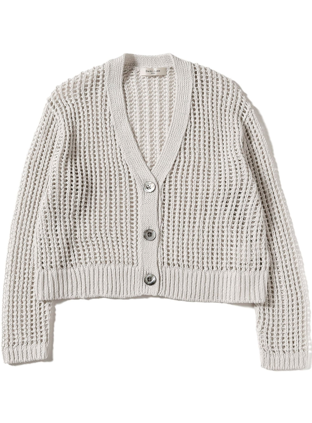 3-Gauge Cotton Mesh Cardigan