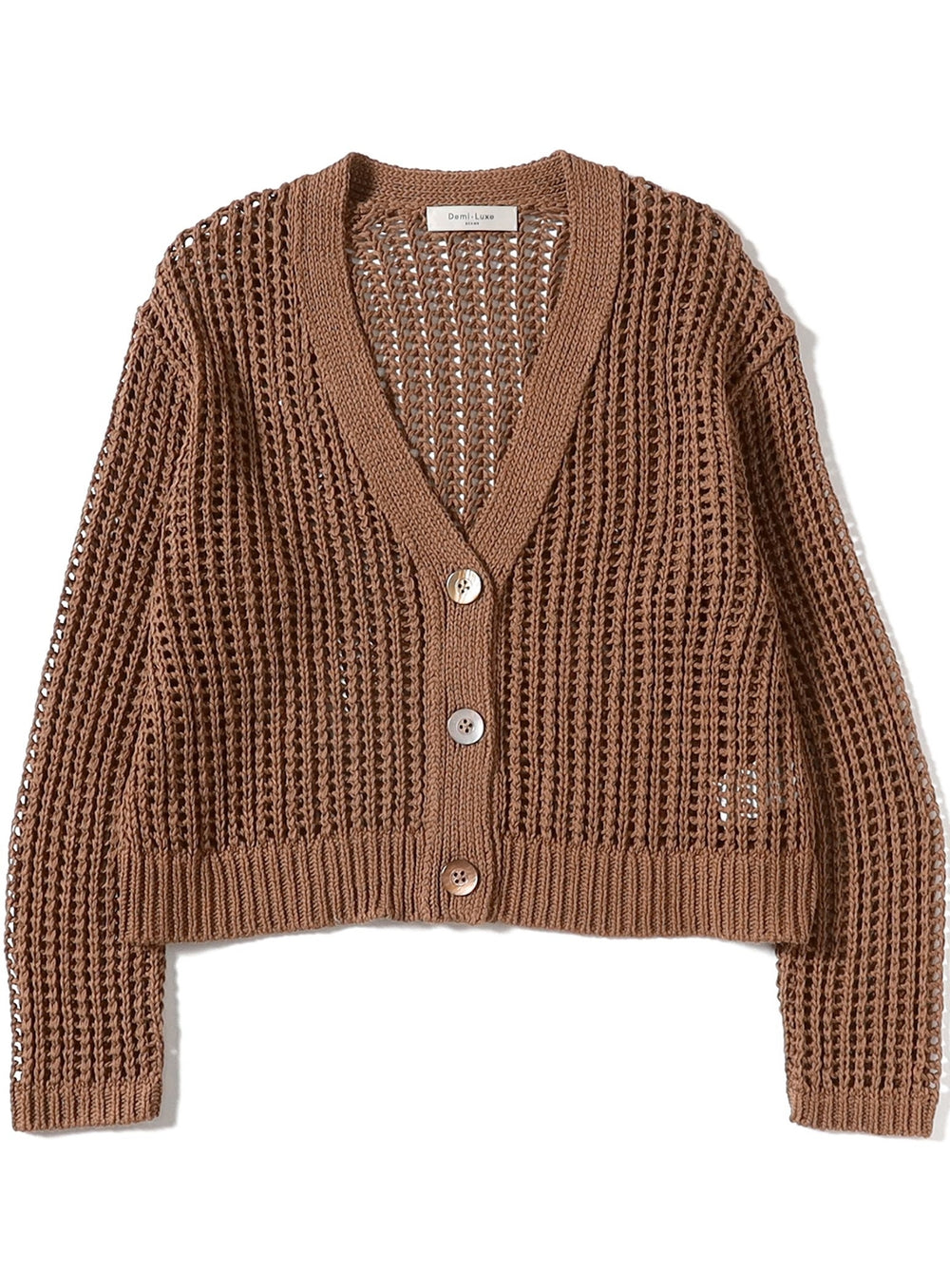 3-Gauge Cotton Mesh Cardigan