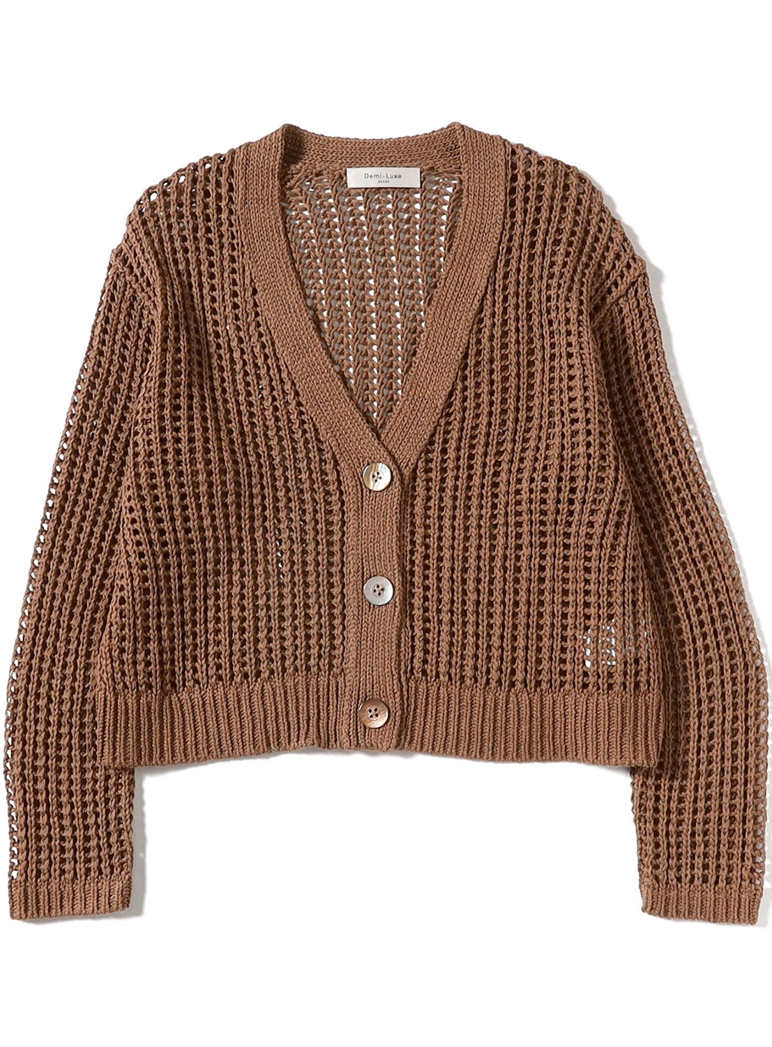 3-Gauge Cotton Mesh Cardigan
