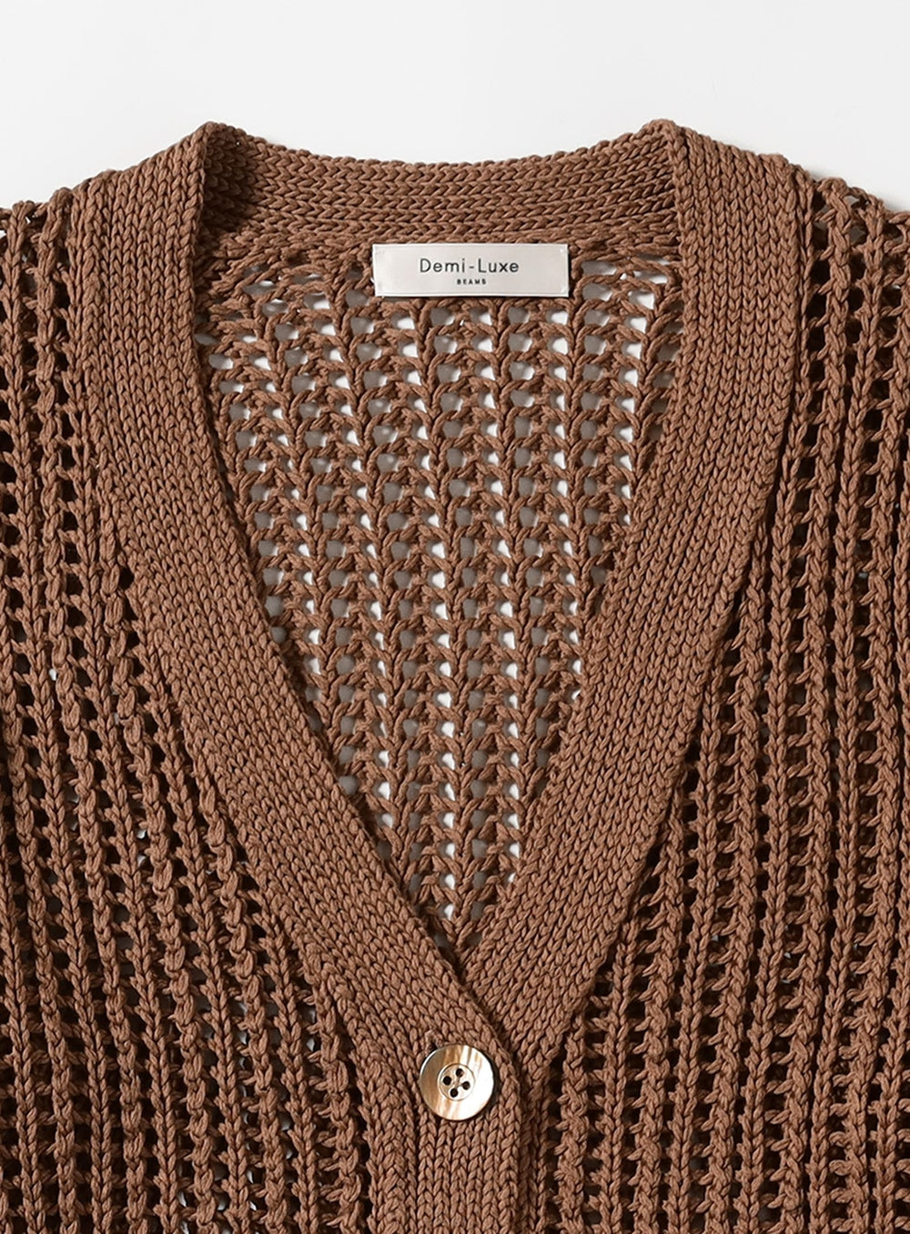 3-Gauge Cotton Mesh Cardigan