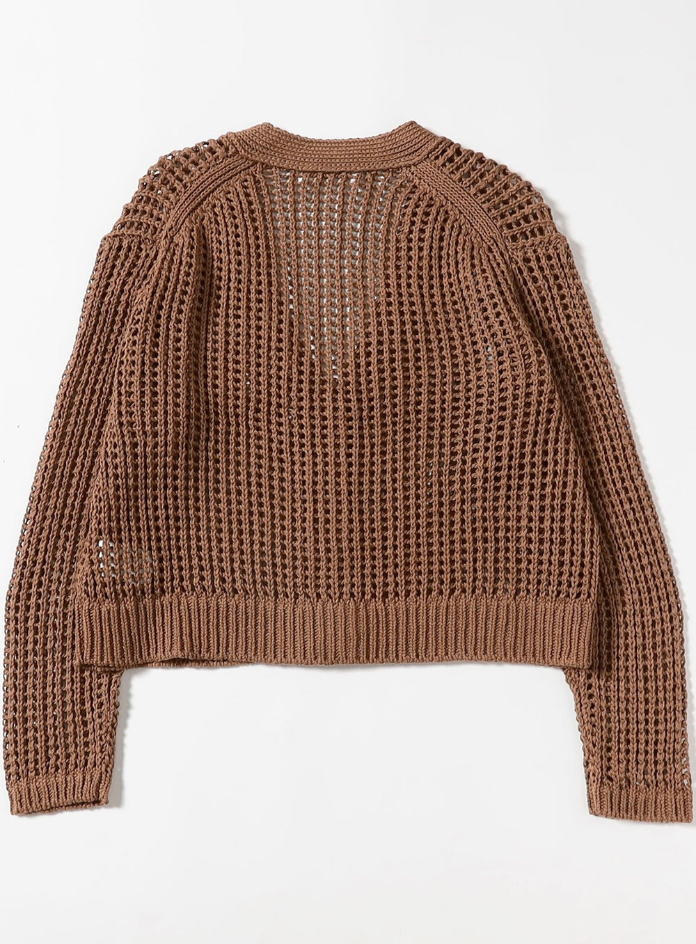 3-Gauge Cotton Mesh Cardigan