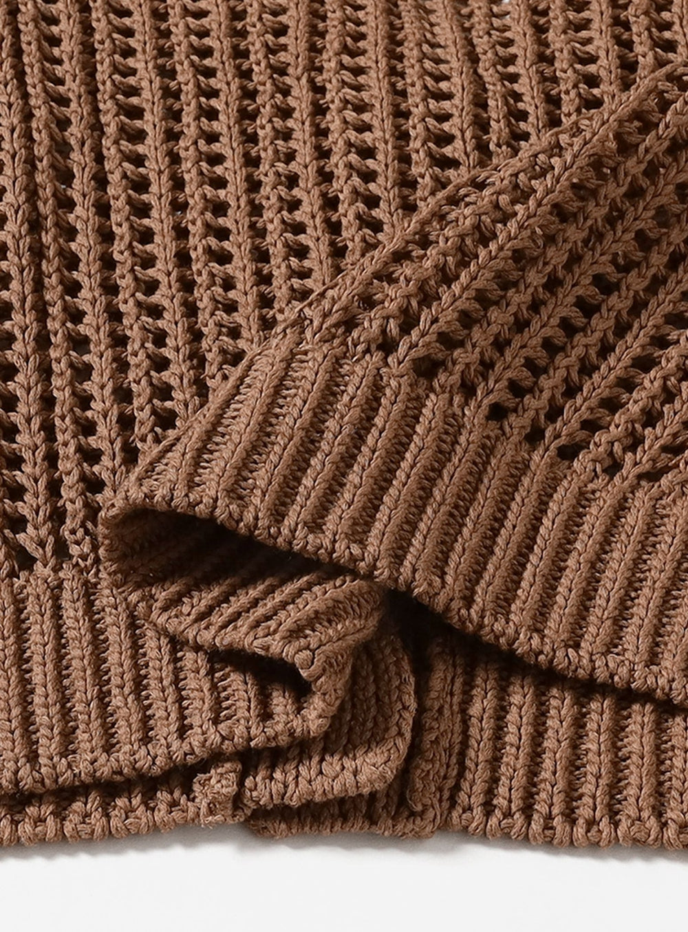 3-Gauge Cotton Mesh Cardigan