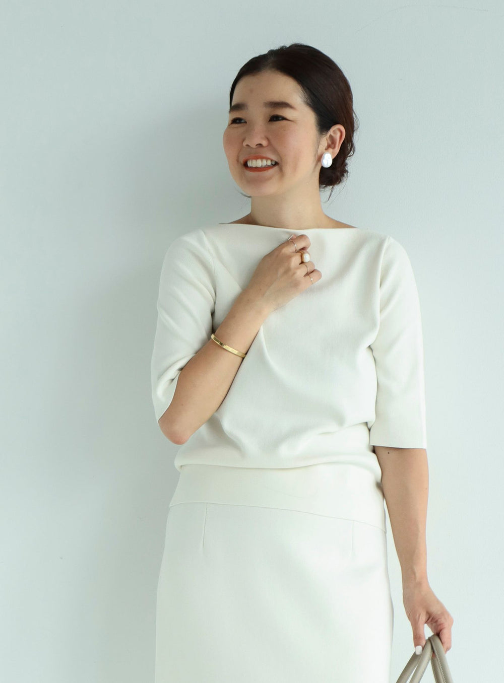Simple Boat Neck Knit .M