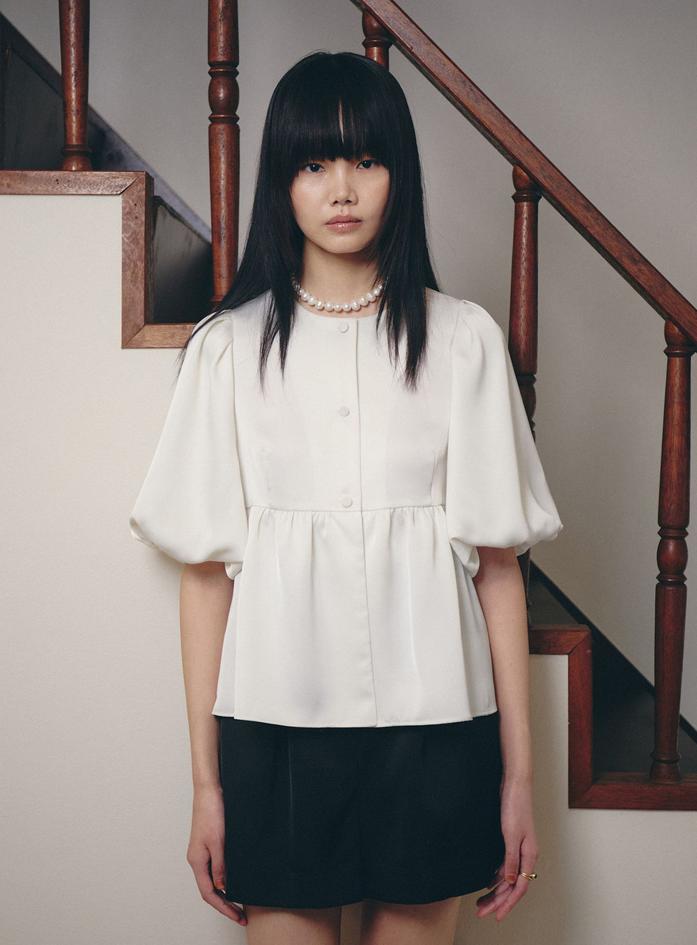 BEAMS SALON / Silky Puff Blouse