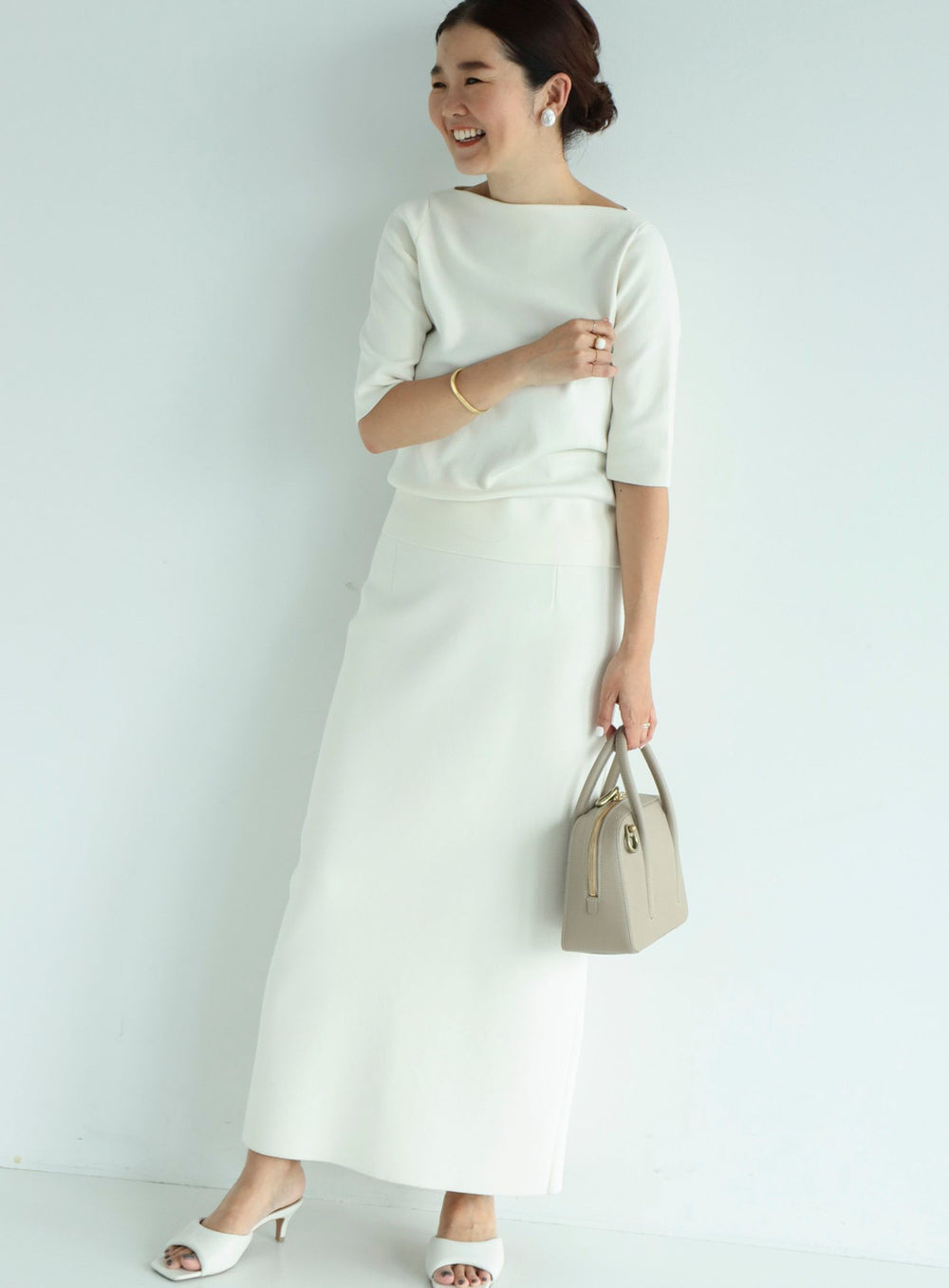 Simple Boat Neck Knit .M