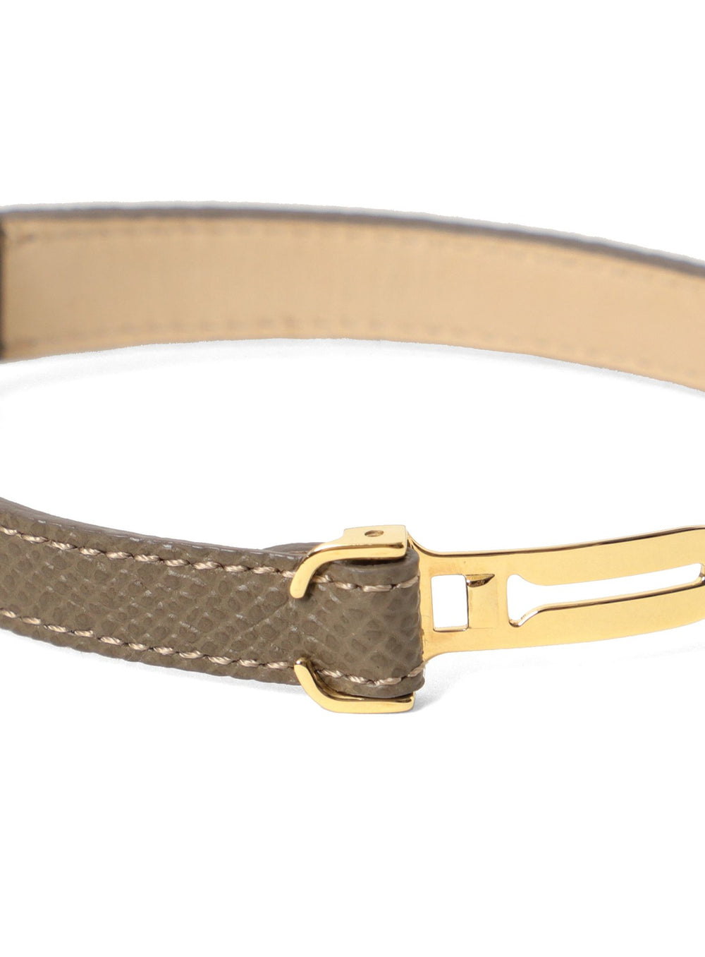 D-Buckle Leather Watch