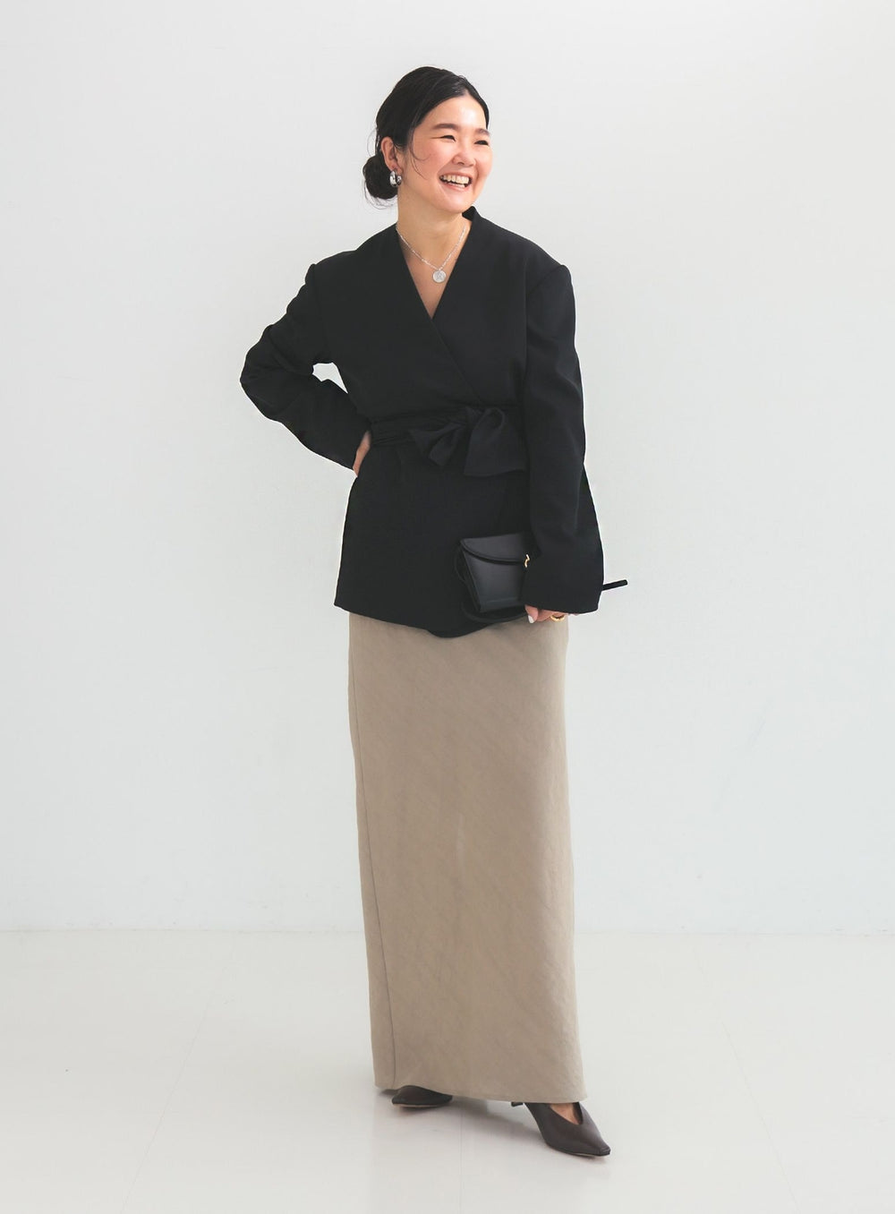 Cotton Ramie Bias Skirt