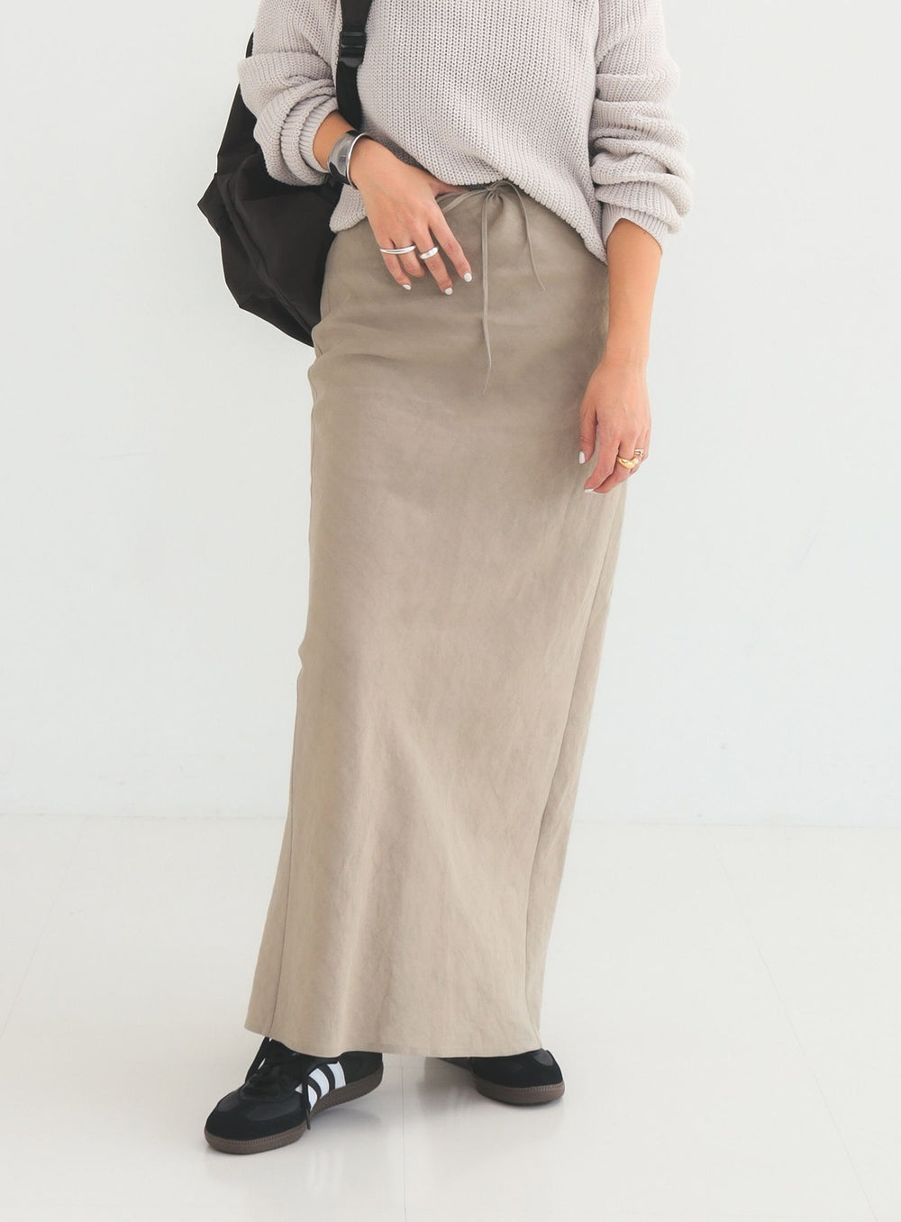 Cotton Ramie Bias Skirt