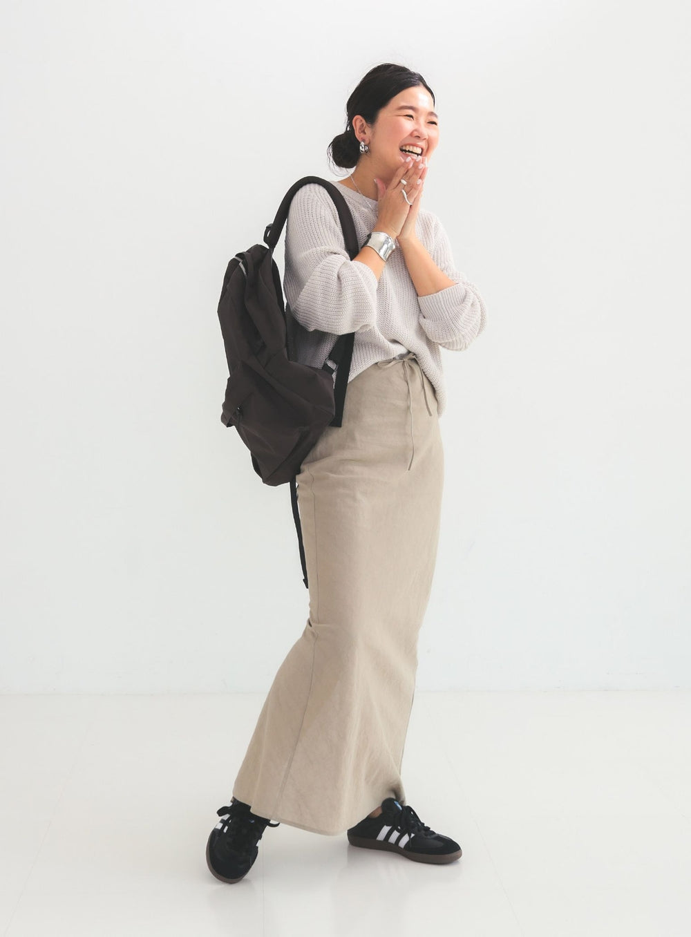 Cotton Ramie Bias Skirt