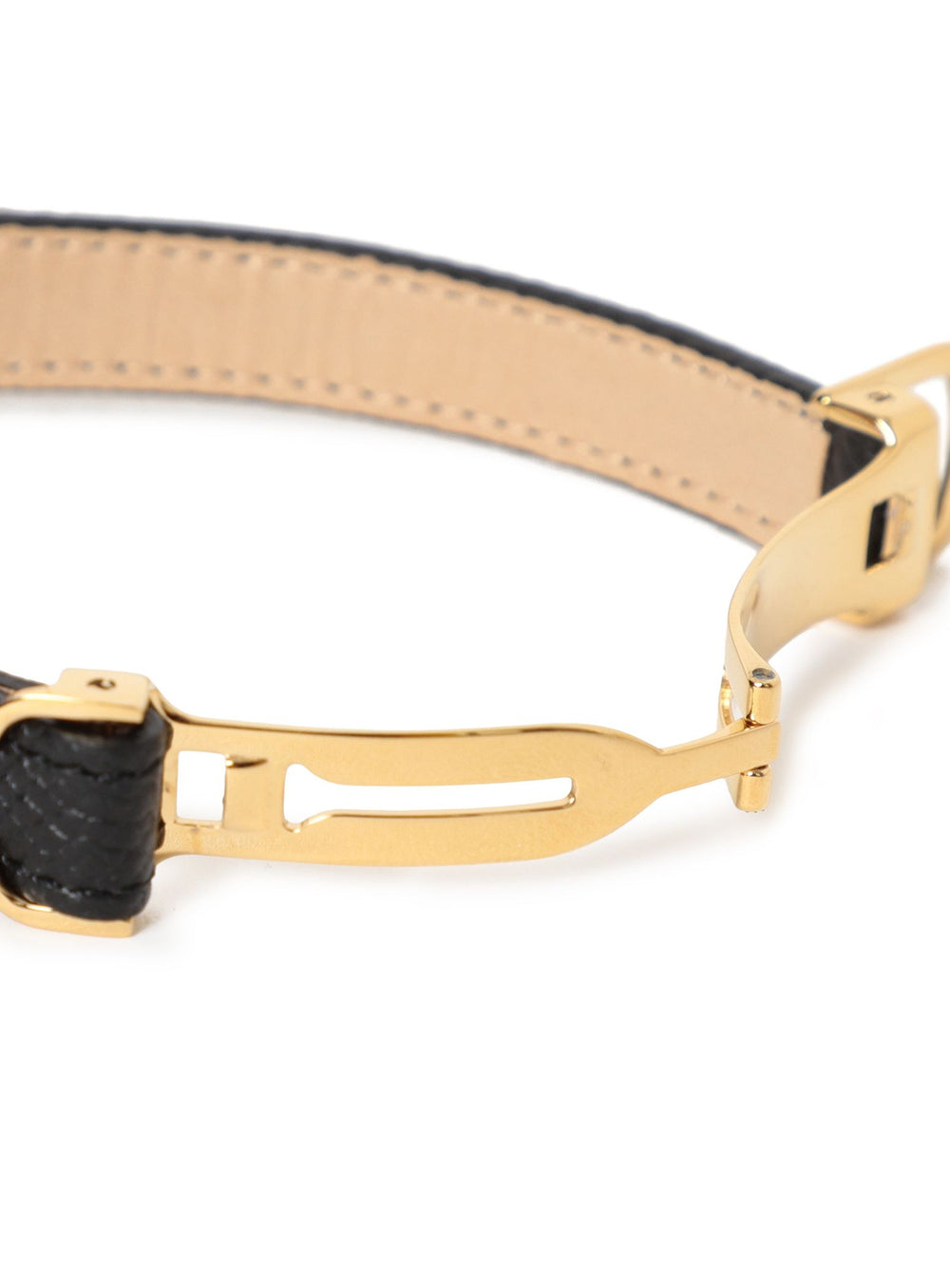 D-Buckle Leather Watch