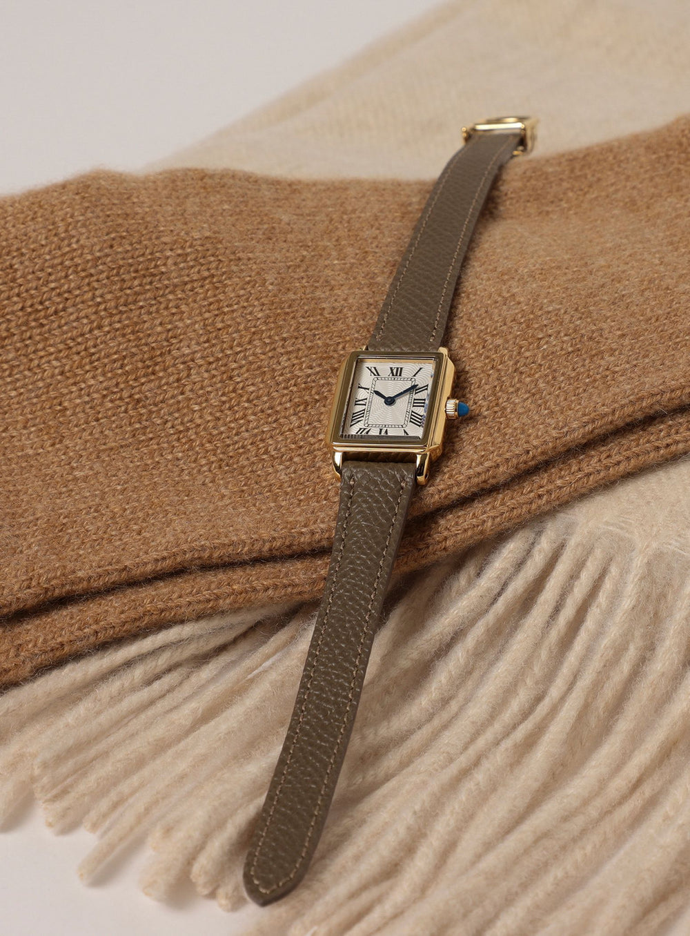 D-Buckle Leather Watch