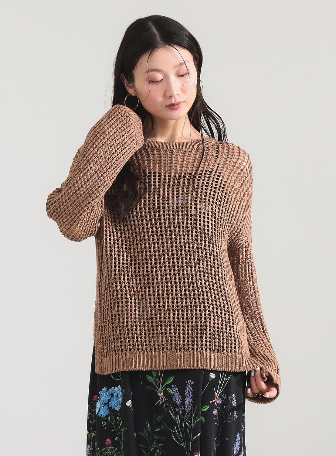 3-Gauge Cotton Mesh Pullover