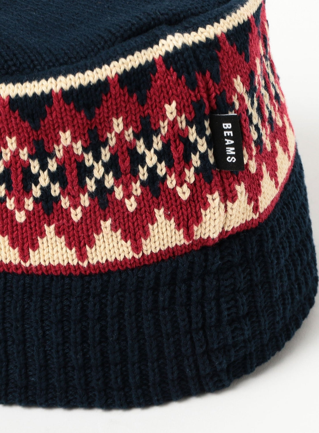 Diamond Jacquard Knit Bucket Hat